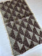 Wool Runner Rug “Diamond” 110×200 cm – Handmade Natural Wool