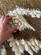 Wool Runner Rug “Chronicle” 90×150 cm – Handmade Natural Wool