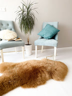 Caramel Sheepskin 120×65 cm – Natural Wool Rug