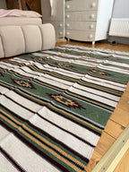 Handmade Hutsul Wool Rug “Kosiv” – Natural Wool Carpet 200×140 cm