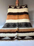 Carpathian Wool Blanket “Pastel” 150×200 cm – Premium Handmade Natural Wool