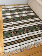 Handmade Hutsul Wool Rug “Kosiv” – Natural Wool Carpet 200×140 cm