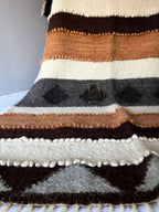 Carpathian Wool Blanket “Pastel” 150×200 cm – Premium Handmade Natural Wool