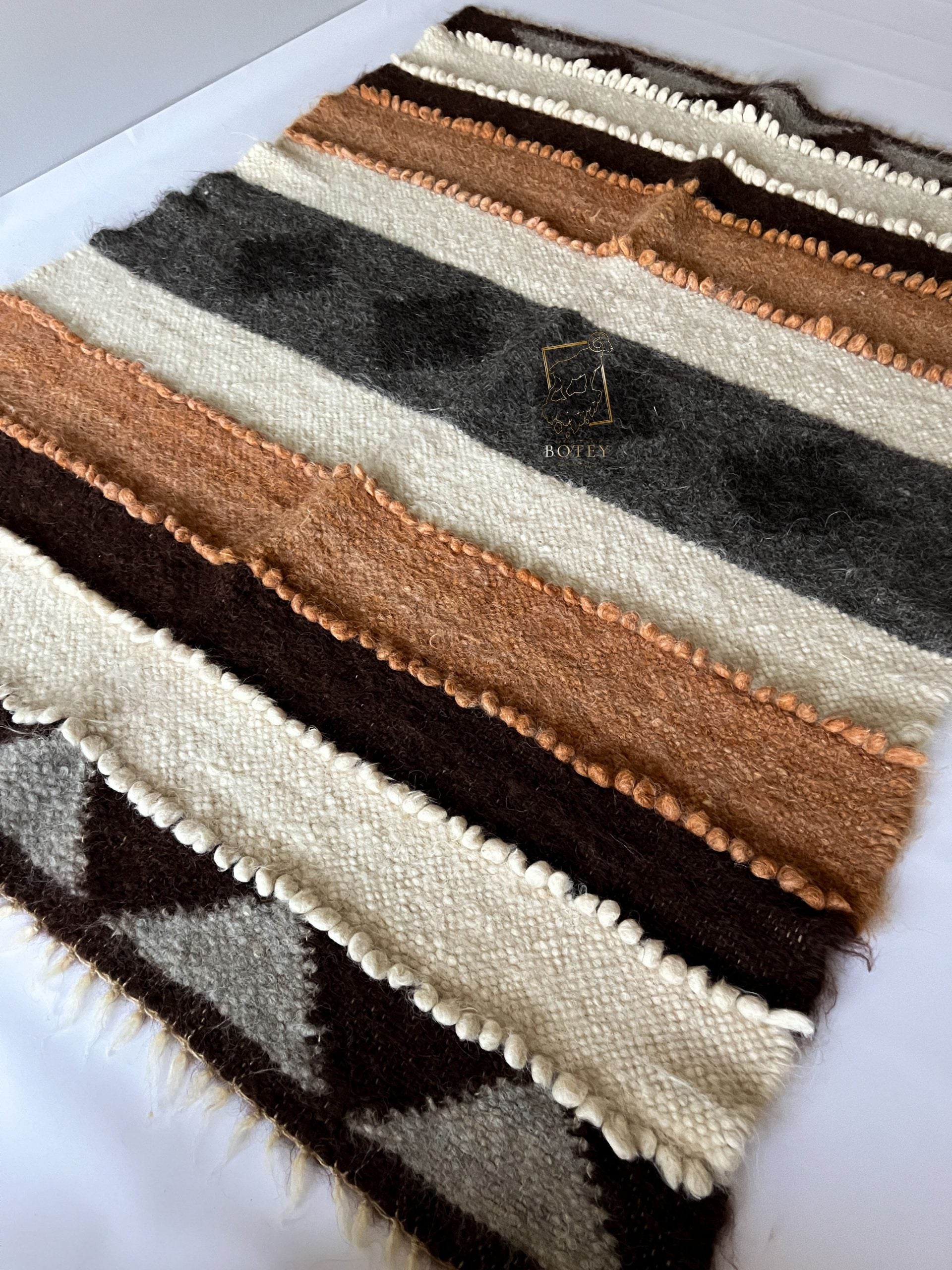 Carpathian Wool Blanket “Pastel” 150×200 cm – Premium Handmade Natural Wool