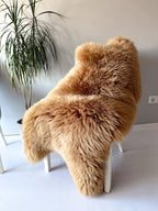 Caramel Sheepskin 120×65 cm – Natural Wool Rug