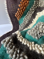 Wool Furniture Throw “Graphite” 70×150 cm – Handmade Natural Wool