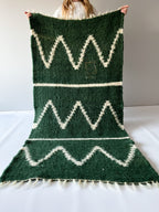Wool Runner Rug “Forest Silence” 70×140 cm – Handmade Natural Wool