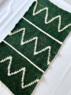 Wool Runner Rug “Forest Silence” 70×140 cm – Handmade Natural Wool