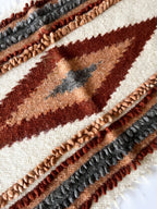 Wool Furniture Throw “Talisman” 100×150 cm – Handmade Natural Wool