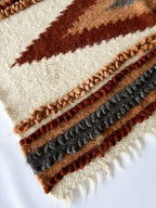 Wool Furniture Throw “Talisman” 100×150 cm – Handmade Natural Wool