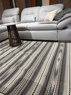 Handmade Hutsul Wool Rug – Natural Wool Carpet Grey 200×140 cm