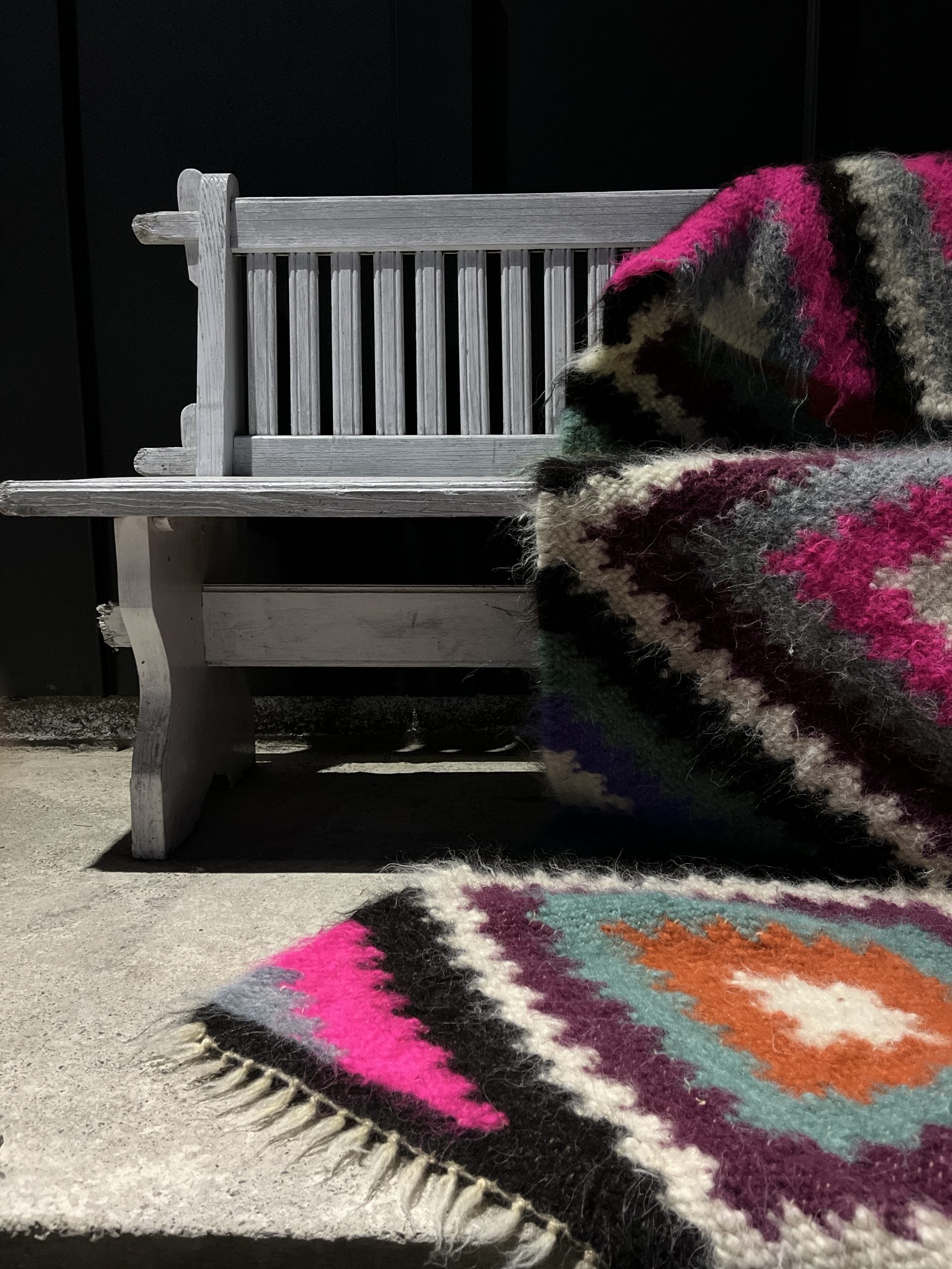 Carpathian Wool Blanket “Jerga” 200×220 cm – Premium Handmade Natural Wool