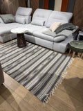 Handmade Hutsul Wool Rug – Natural Wool Carpet Grey 200×140 cm