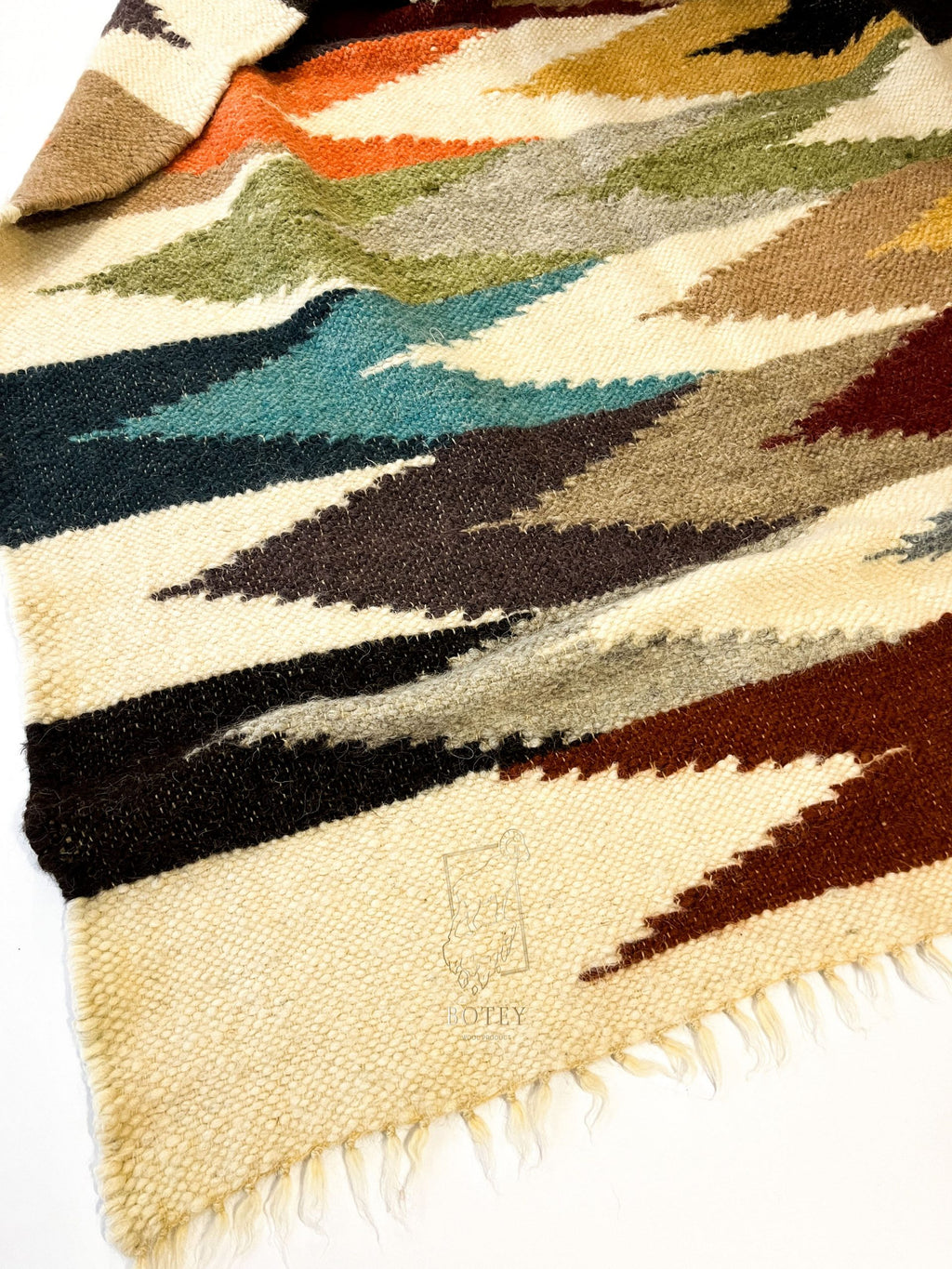 Carpathian Wool Blanket “Majesty of the Mountains” 200×220 cm – Premium Handmade Natural Wool