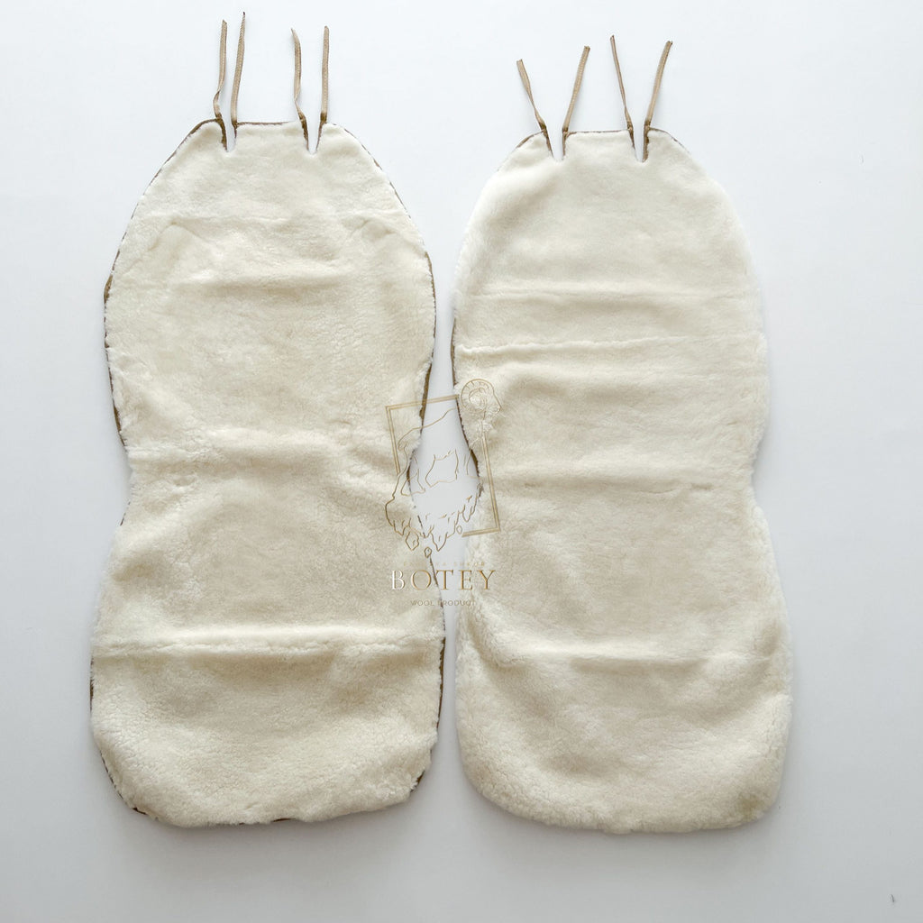 Maxi Sheepskin Car Seat Covers White (120×60 cm) – Natural Fur Universal Fit
