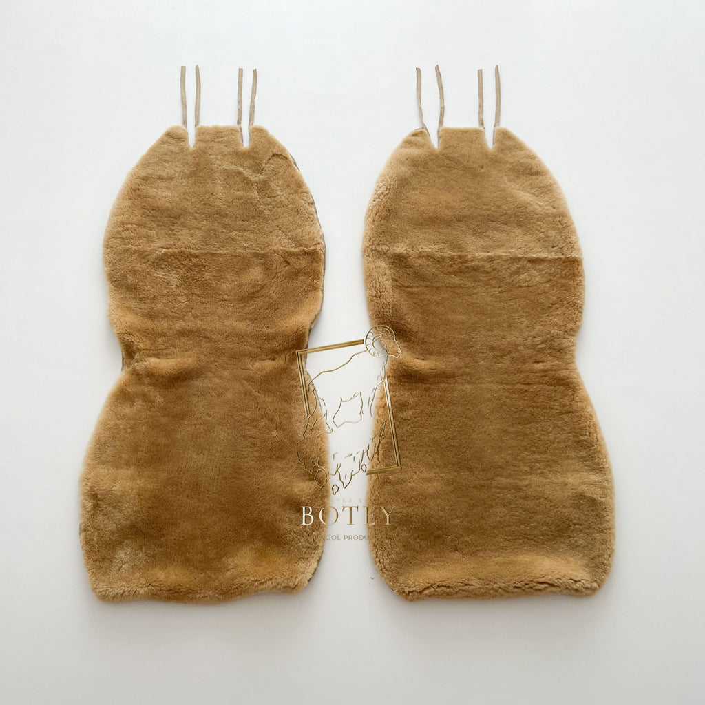 Maxi Sheepskin Car Seat Covers (120×60 cm) – Universal Natural Fur Beige