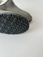 Suede Sheepskin Slippers Grey – Premium Natural Wool Home Shoes (Sizes Available)