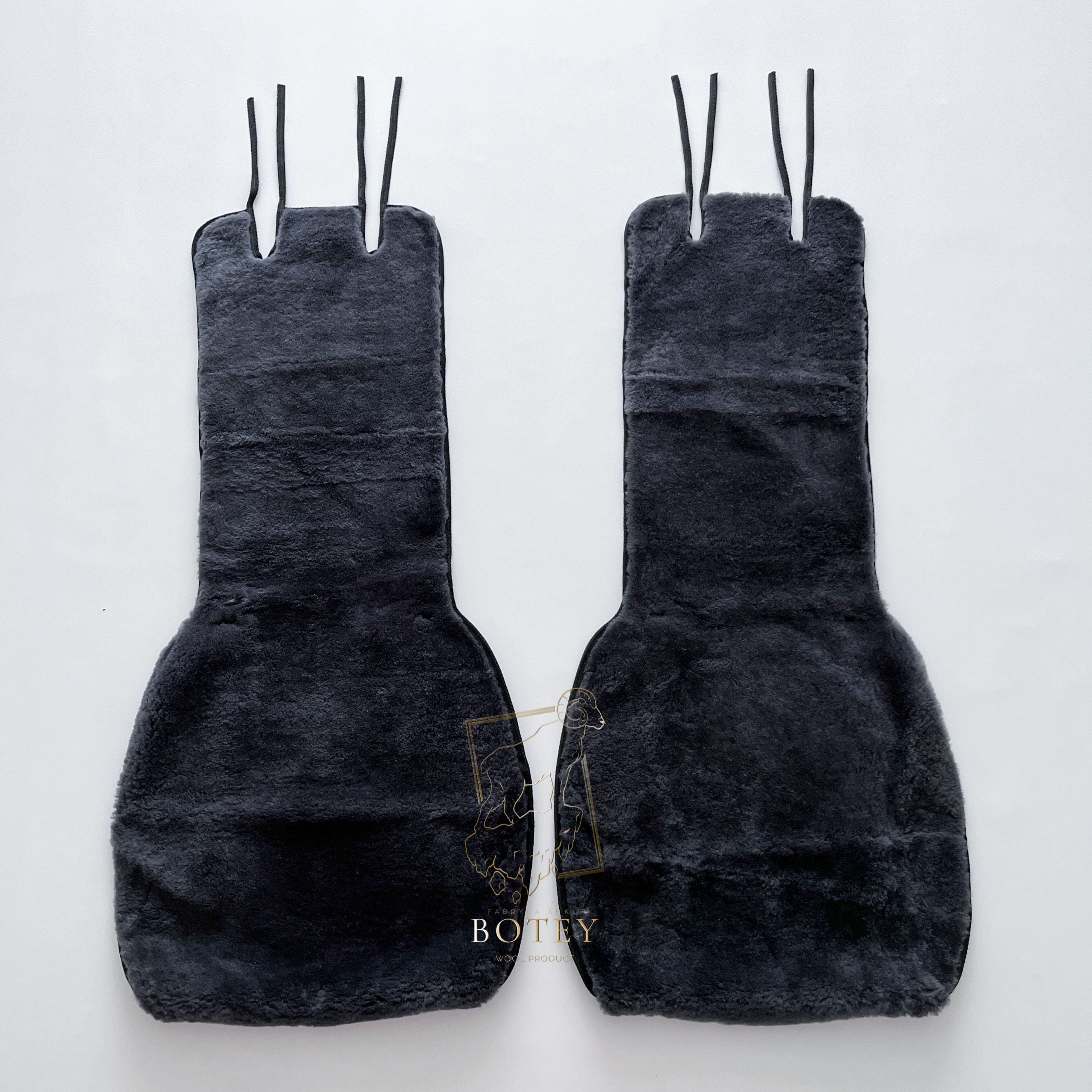 Mini Sheepskin Car Seat Covers Grey (120×56 cm) – Natural Fur Universal Fit