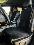Mini Sheepskin Car Seat Covers Black (120×56 cm) – Natural Fur Universal Fit