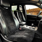 Mini Sheepskin Car Seat Covers Black (120×56 cm) – Natural Fur Universal Fit