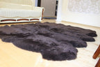 Sheepskin Rug 8-in-1 Brown (200×190 cm) – Natural Fur Carpet