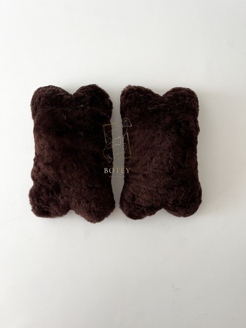 Sheepskin Headrest Pillow Brown – Natural Fur Universal Fit