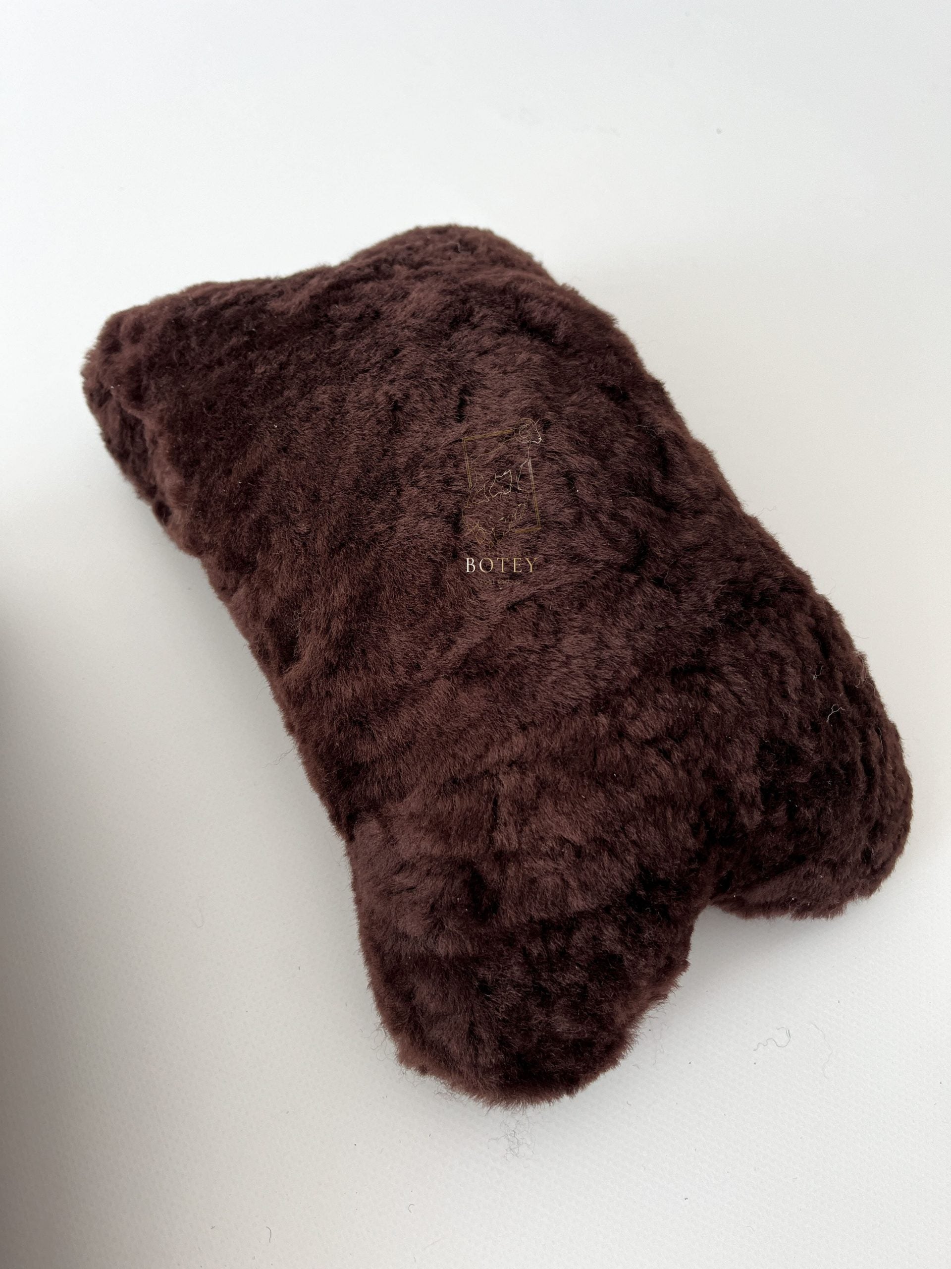 Sheepskin Headrest Pillow Brown – Natural Fur Universal Fit