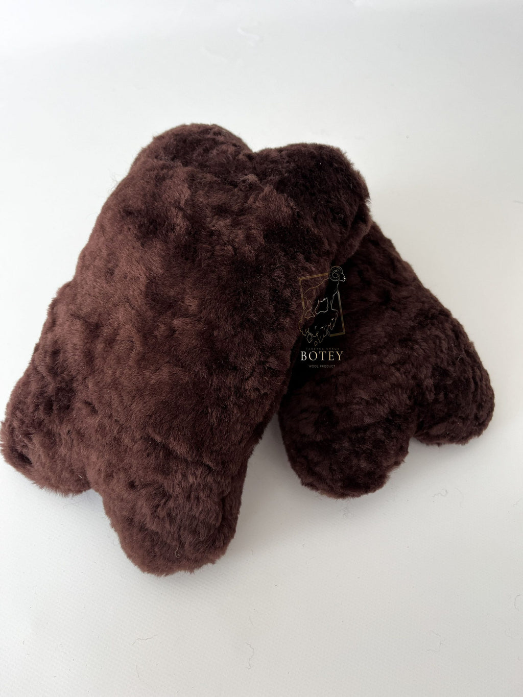 Sheepskin Headrest Pillow Brown – Natural Fur Universal Fit