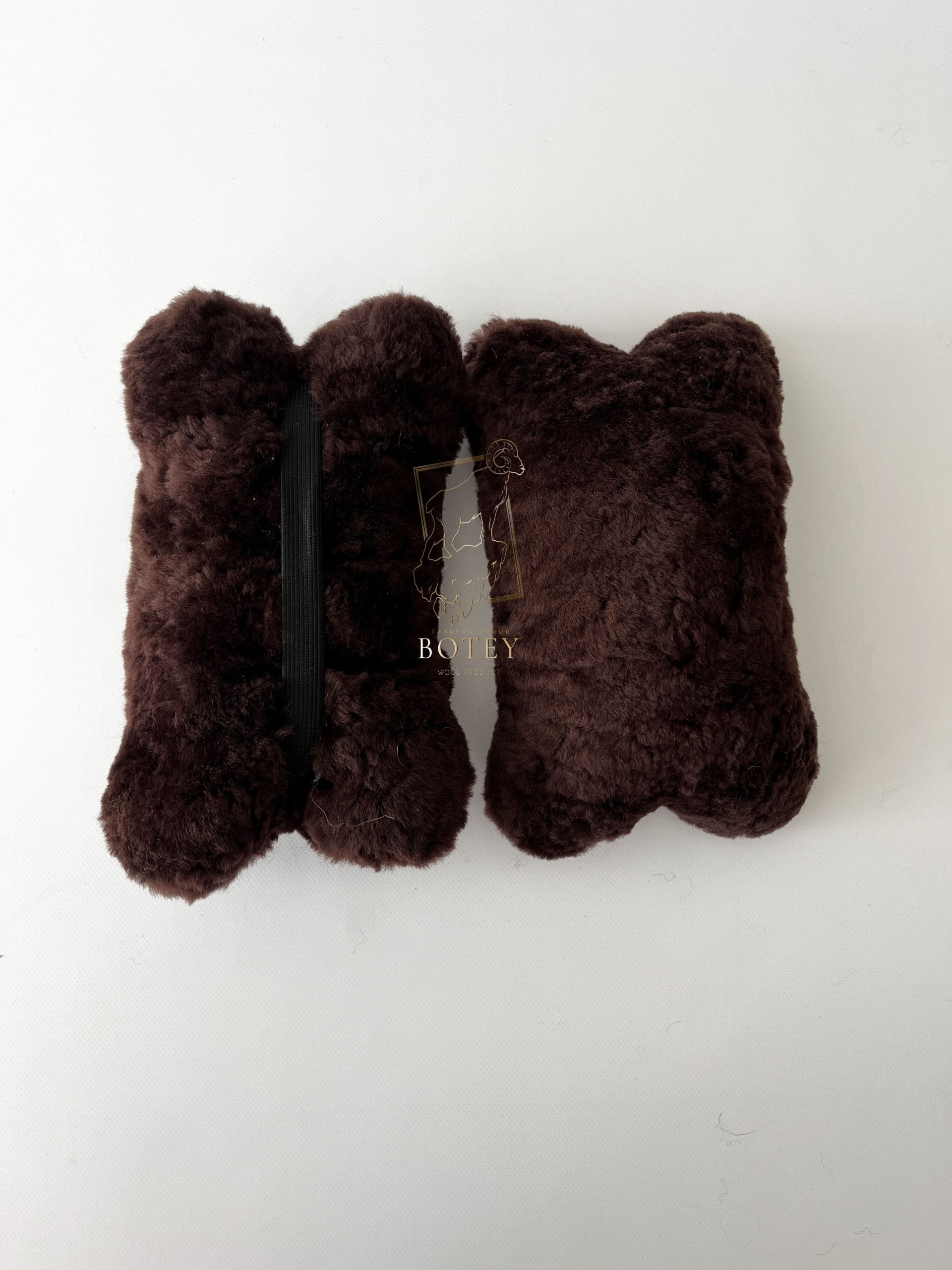 Sheepskin Headrest Pillow Brown – Natural Fur Universal Fit