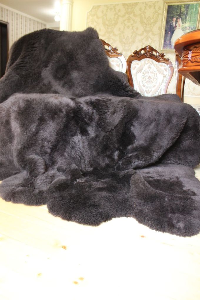 Sheepskin Rug 8-in-1 Brown (200×190 cm) – Natural Fur Carpet