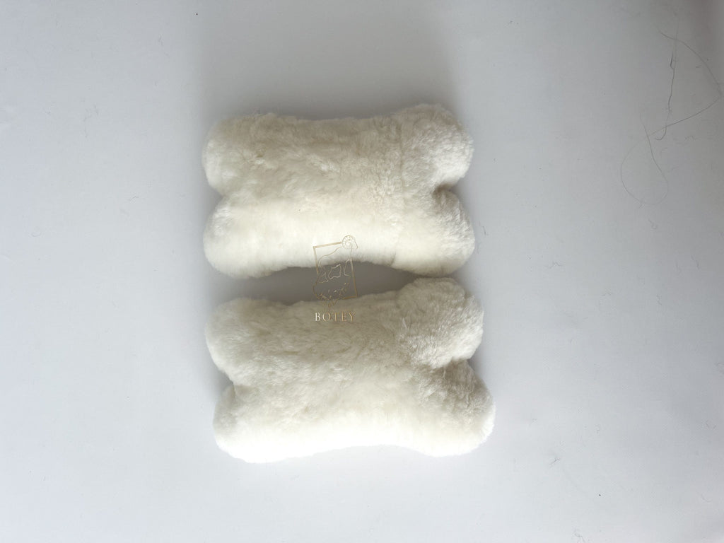 Sheepskin Headrest Pillow White – Natural Fur Universal Fit