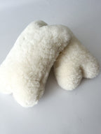 Sheepskin Headrest Pillow White – Natural Fur Universal Fit
