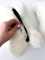 Sheepskin Headrest Pillow White – Natural Fur Universal Fit