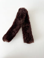 Sheepskin Seat Belt Covers Brown – Natural Fur Universal Fit