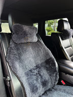 Sheepskin Headrest Pillow Grey – Natural Fur Universal Fit