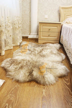 White Sheepskin with Coffee-Tipped Wool 100×60 cm – Natural Rug