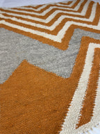 Carpathian Wool Blanket “Mountain Sunrise” 200×220 cm – Premium Handmade Natural Wool