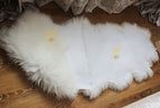 Long Wool Sheepskin Rug 2-in-1 (200×70 cm) – Natural White Fur Carpet