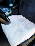 White Sheepskin Front Seat Covers (Patchwork) – 100% Natural Universal Fit