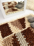 Wool Rug “Latte XL” 70×110 cm – Handmade Natural Wool