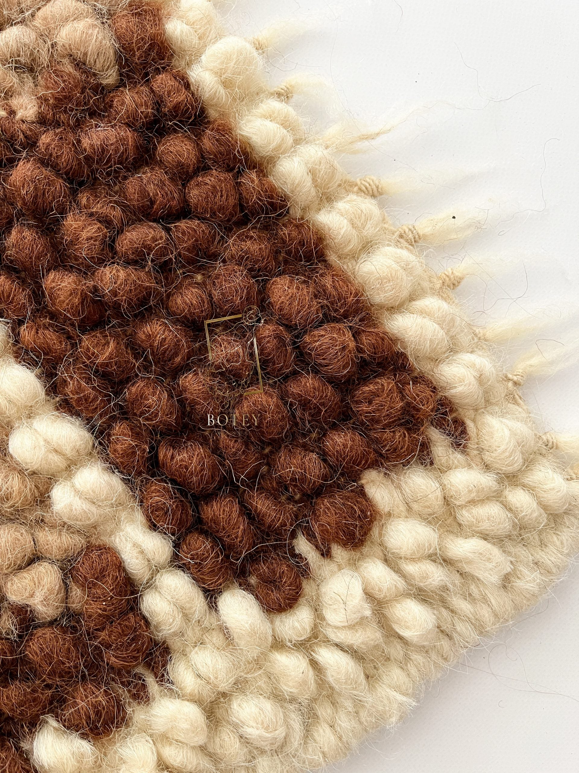 Wool Rug “Latte XL” 70×110 cm – Handmade Natural Wool