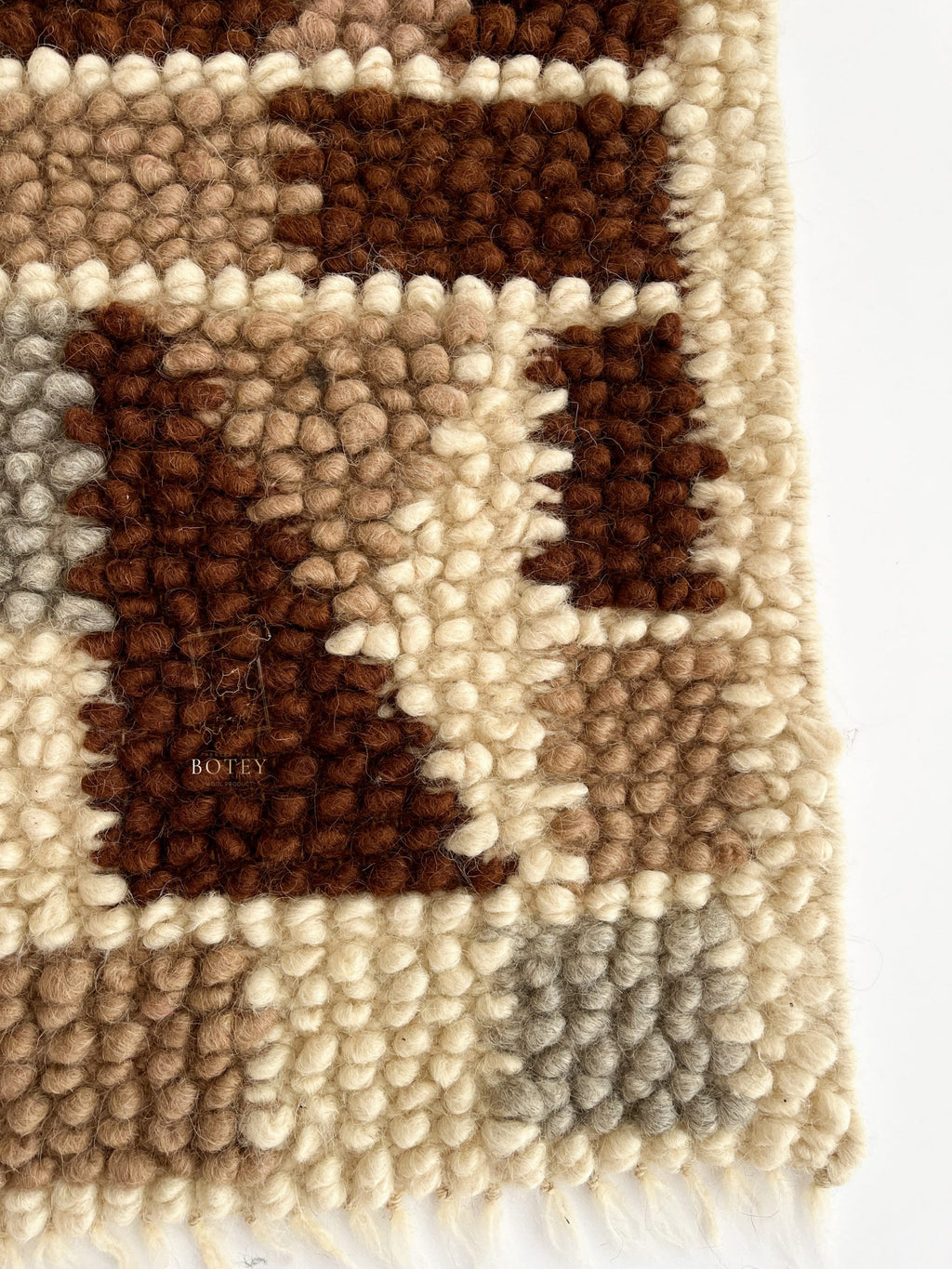 Wool Rug “Latte XL” 70×110 cm – Handmade Natural Wool