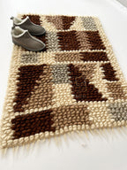 Wool Rug “Latte XL” 70×110 cm – Handmade Natural Wool