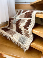 Wool Rug “Latte XL” 70×110 cm – Handmade Natural Wool