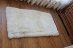 Rectangular Sheepskin Rug (180×100 cm) – Natural Ivory Fur Carpet