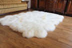 Sheepskin Rug 12-in-1 (200×270 cm) – Natural White Fur Carpet