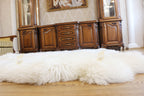 Sheepskin Rug 10-in-1 (200×220 cm) – Natural White Fur Carpet