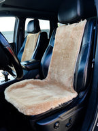 Mini Sheepskin Car Seat Covers Beige (120×56 cm) – Natural Fur Universal Fit