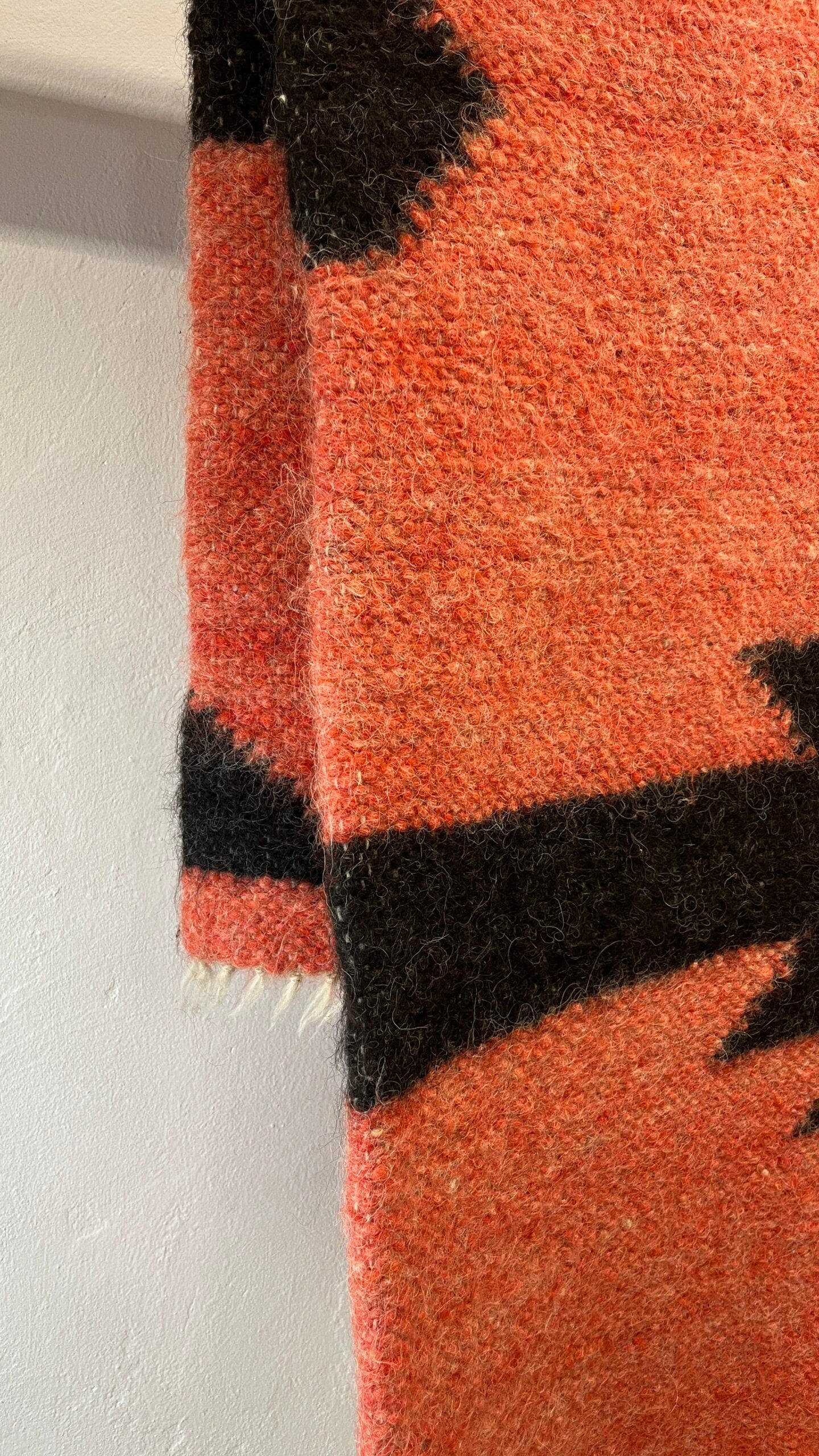 Carpathian Wool Blanket “Poppies” 190×220 cm – Premium Handmade Natural Wool