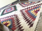 Carpathian Wool Blanket “Feather Bordeaux” 150×210 cm – Premium Handmade Natural Wool